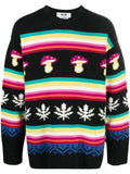 MSGM patterned jacquard crew-neck jumper