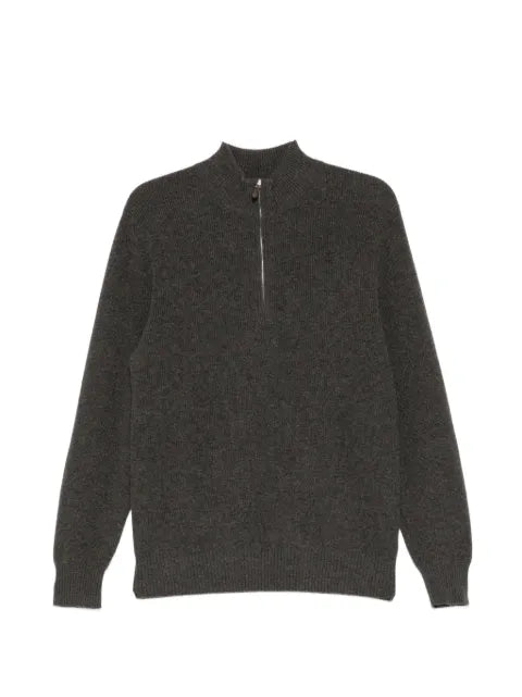 N.Peal ribbed half-zip jumper