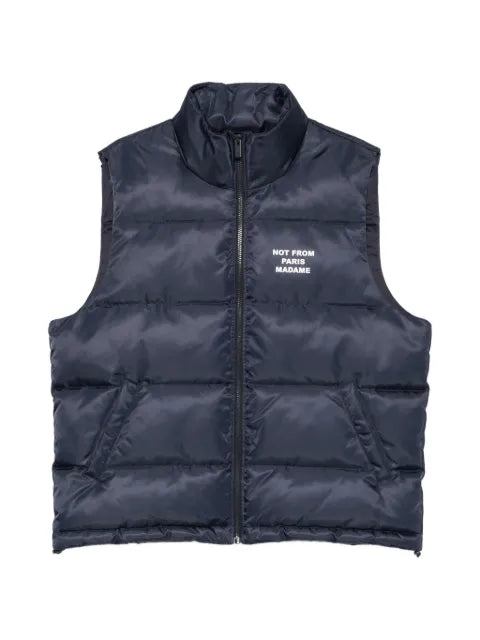 Drôle De Monsieur quilted logo-print gilet